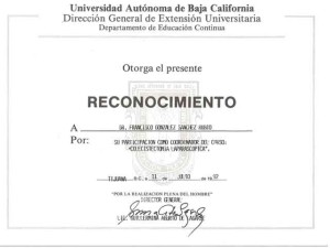 Dr. Francisco Gonzalez - Lap Cholecystectomy Certificate - Tijuana